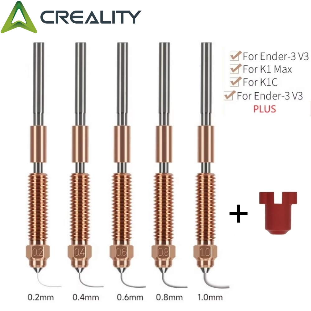 3D Printer Nozzle Brass - Creality K1C_K1 Max_Ender-3 V3 Unicorn Quick-Swap