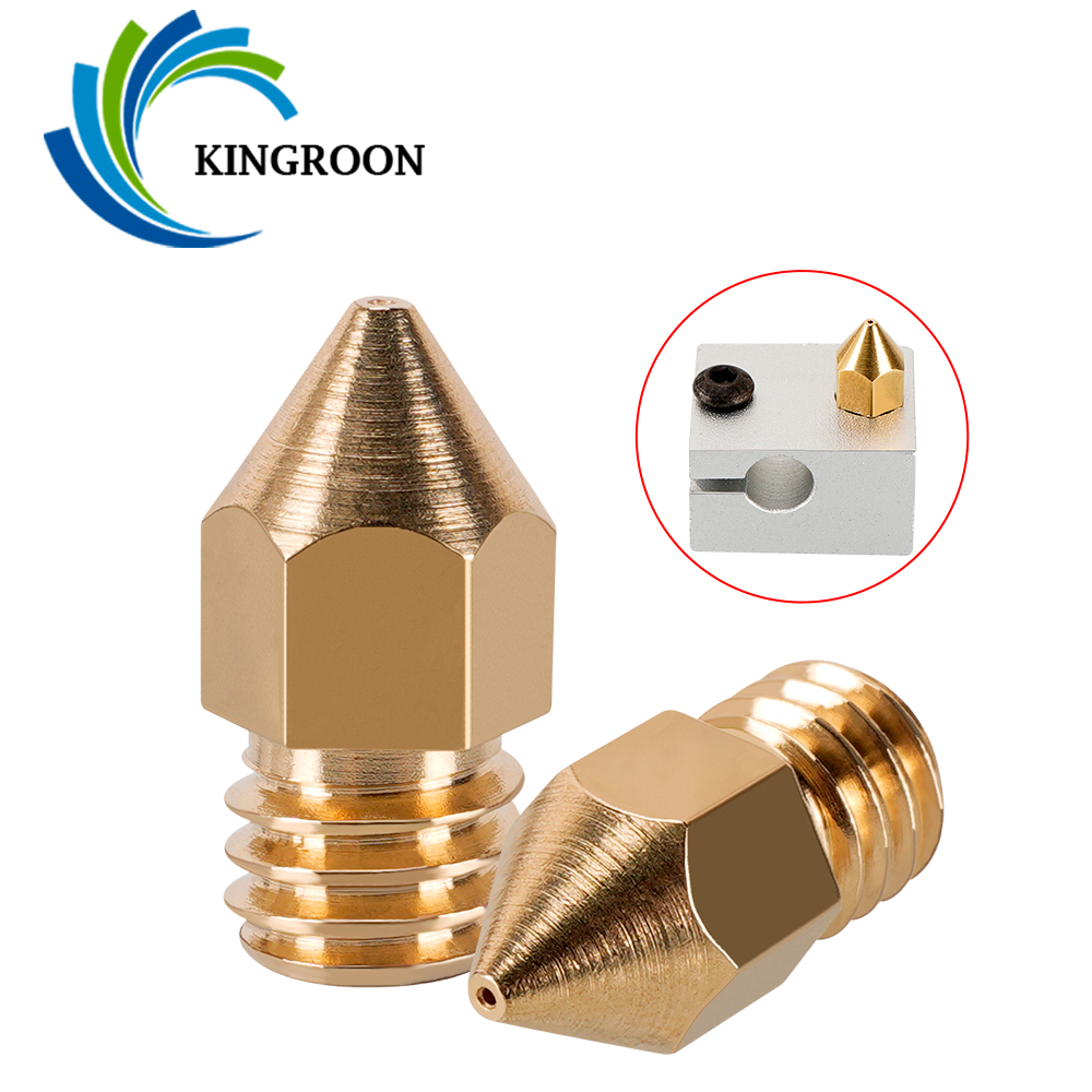 3D Printer Nozzle Brass - MK7 MK8 Nozzle 0.4mm 0.3mm 0.2mm