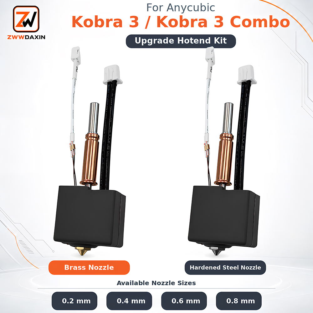 3D Printer Nozzle Brass - Kit Upgrade for Anycubic Kobra 3