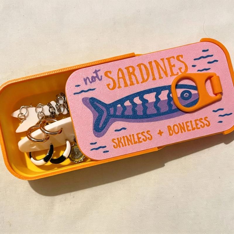 Sardine Tin Jewelry Box 3D Pri - огляд і ціна 3D Printing Earrings