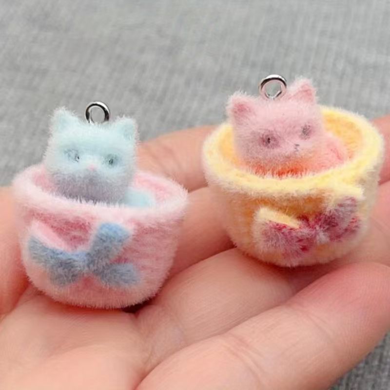 4pcs 3D plush resin cat pendan - огляд і ціна 3D Printing Earrings