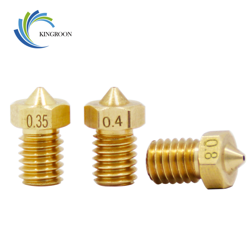 5pcs/lot V5 V6 Nozzle 0.2 0.25 - огляд і ціна 3D Printer Nozzle Brass