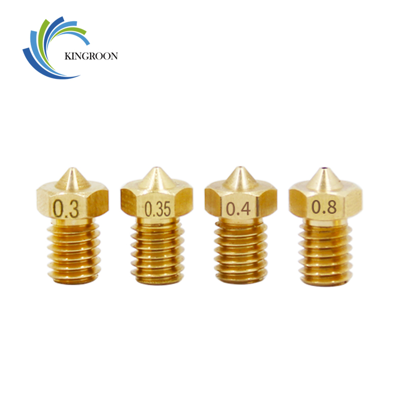 5pcs/lot V5 V6 Nozzle 0.2 0.25 - огляд і ціна 3D Printer Nozzle Brass