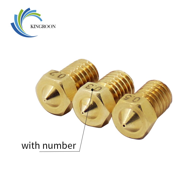 5pcs/lot V5 V6 Nozzle 0.2 0.25 - огляд і ціна 3D Printer Nozzle Brass