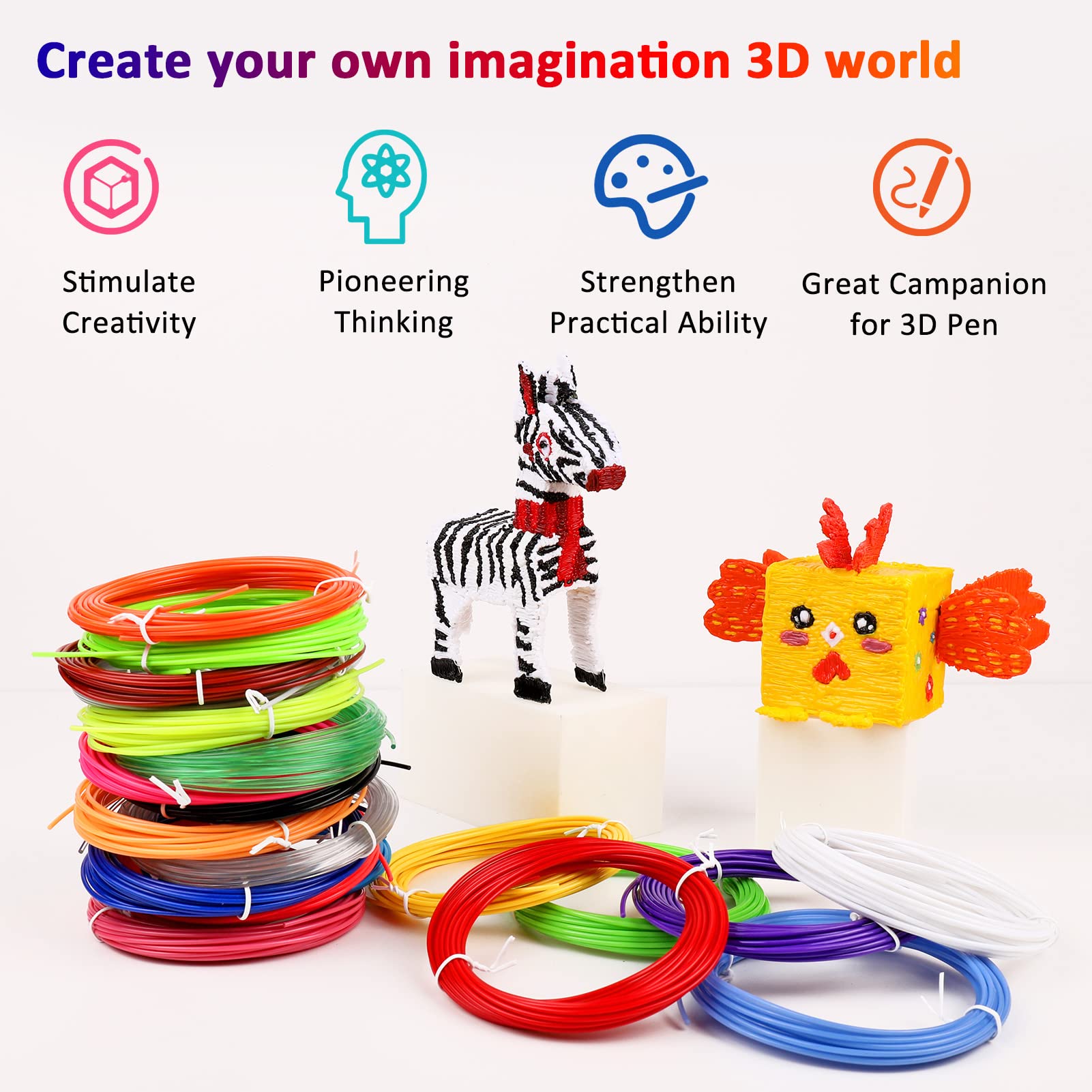 40/32/30 Colors PLA Filament f - огляд і ціна 3D Printing Pen For Kids