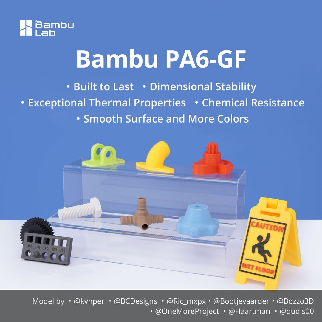 PA6-GF for Bambu Lab Glass Fib - огляд і ціна 3D Printing Nylon
