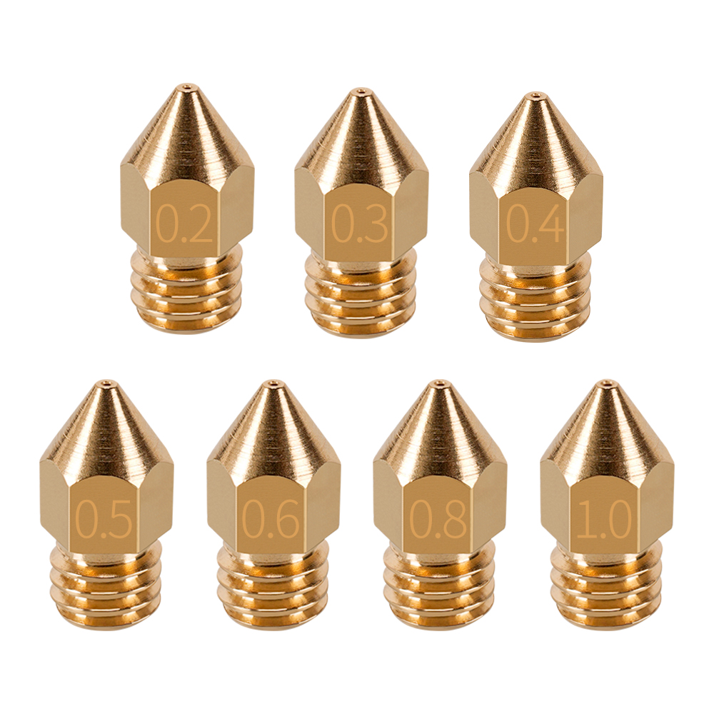 MK7 MK8 Nozzle 0.4mm 0.3mm 0.2 - огляд і ціна 3D Printer Nozzle Brass