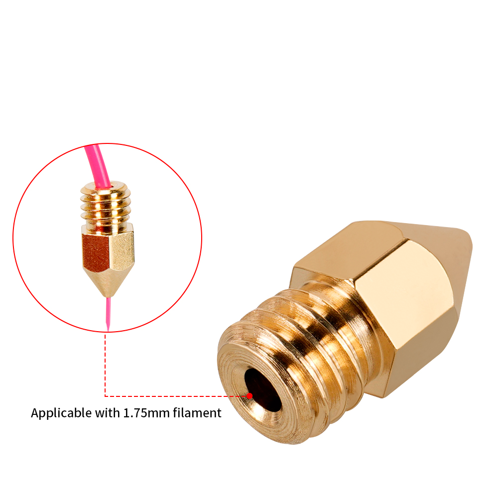 MK7 MK8 Nozzle 0.4mm 0.3mm 0.2 - огляд і ціна 3D Printer Nozzle Brass