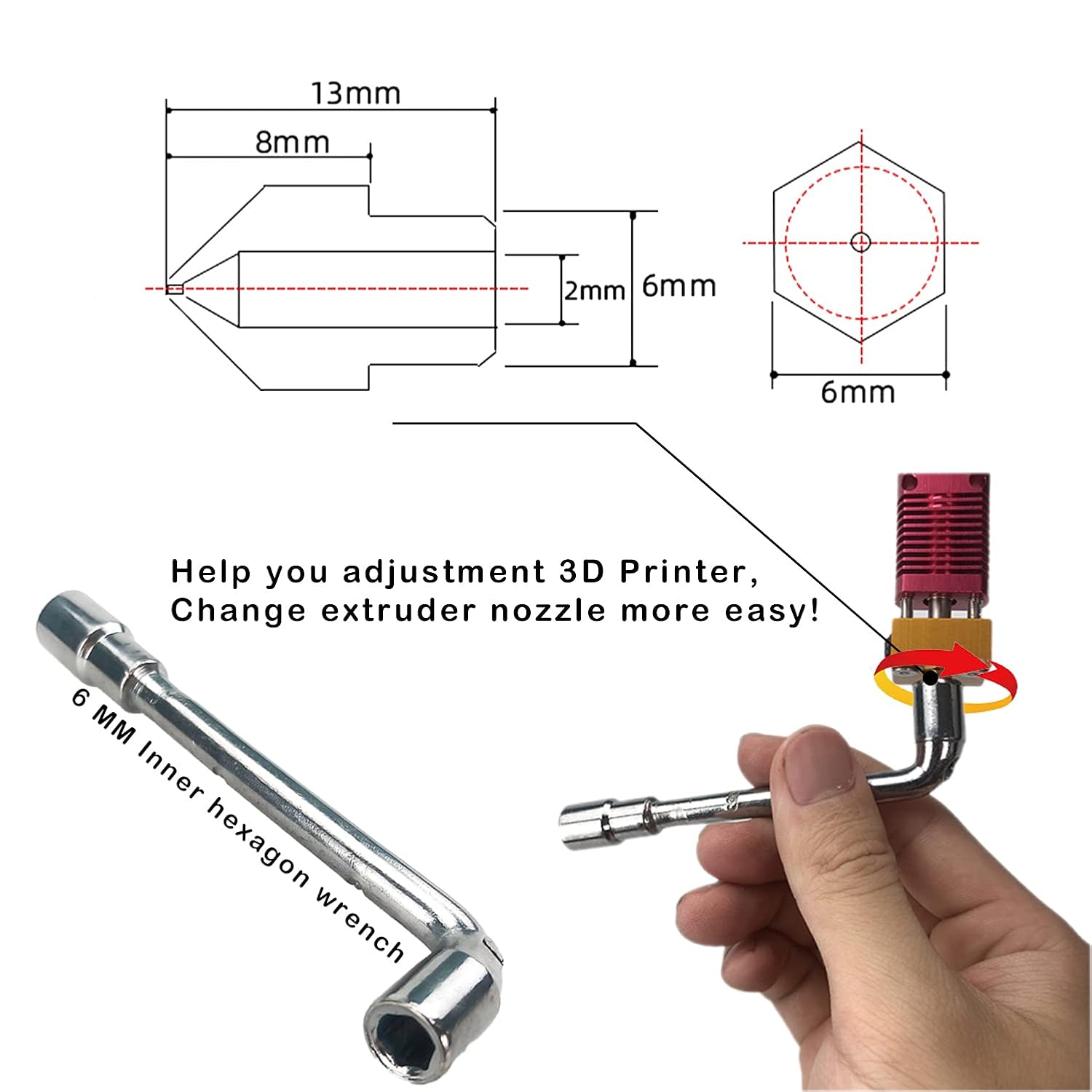 CREALITY 20 Pcs MK8 Brass Nozz - огляд і ціна 3D Printer Nozzle Brass