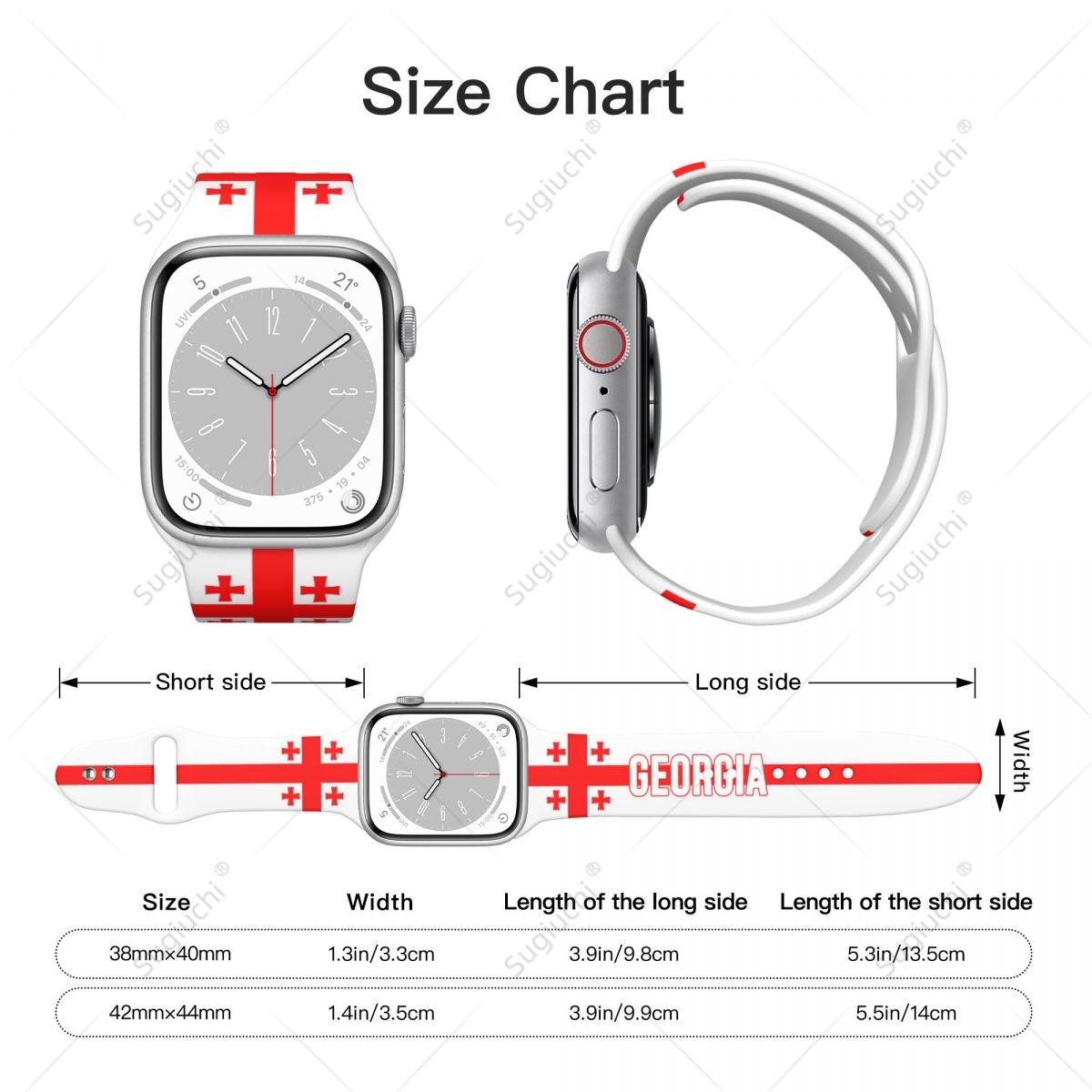 Unisex Georgia Flag 3D Printin - огляд і ціна 3D Printing Watch
