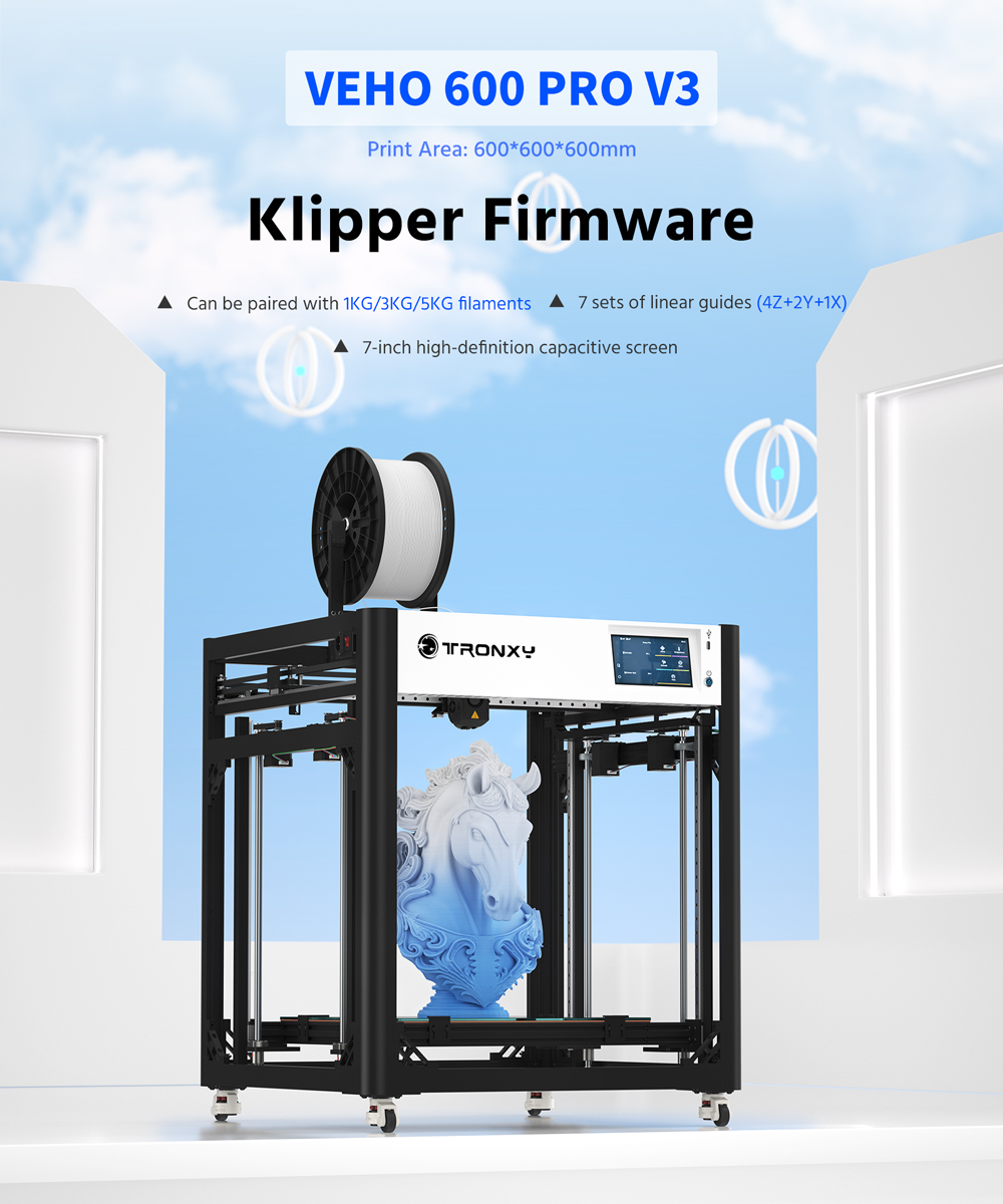 Tronxy VEHO-600 / PRO V3 Large - огляд і ціна 3D Printing X Y Z Axis