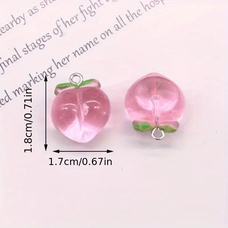 10Pcs Mini 3D Pink Peach Fruit - огляд і ціна 3D Printing Earrings