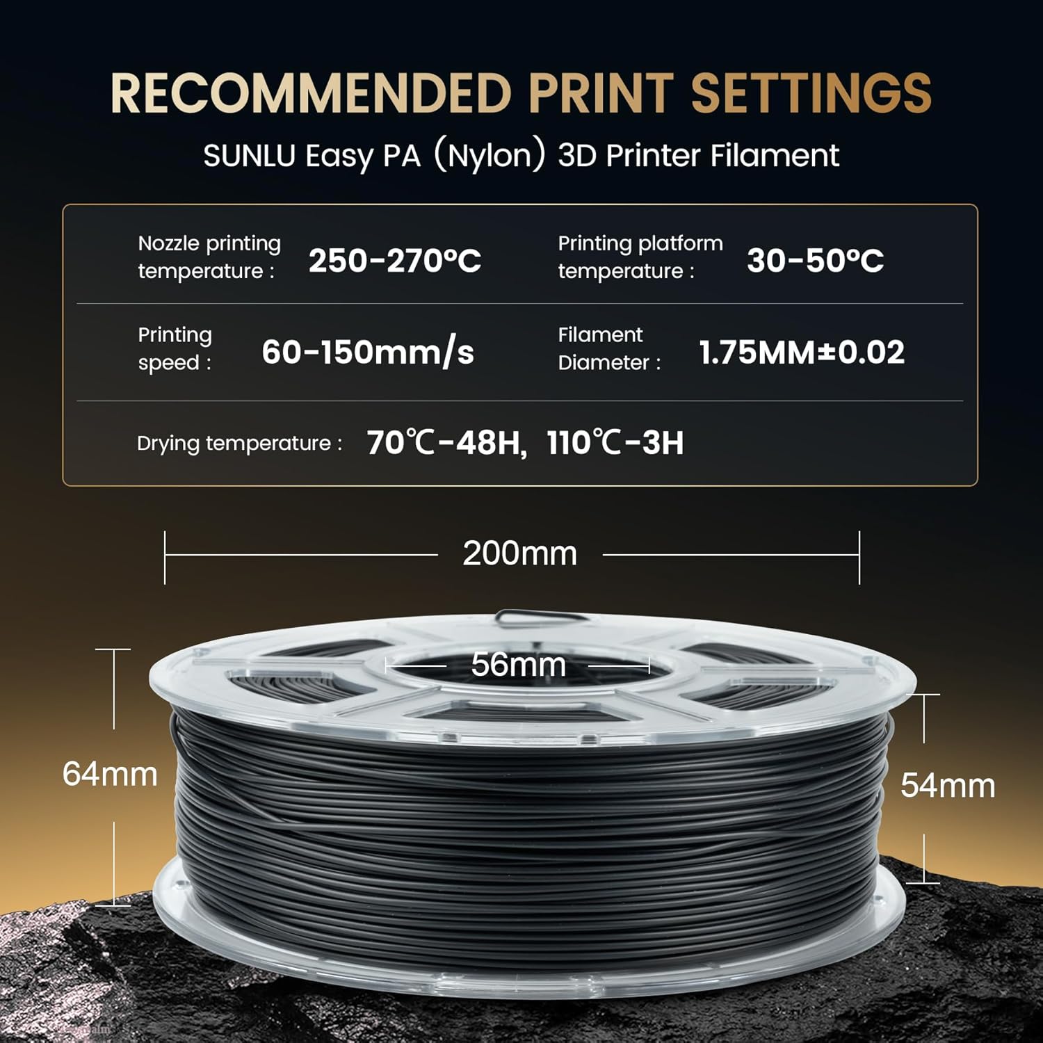 SUNLU 2KG Easy-to-Print Nylon  - огляд і ціна 3D Printing Nylon